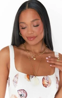 Show Me Your Mumu Shell Chain Necklace ~ Gold -Show Me Your Mumu FJEM3 012 59GS 02