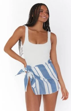 Show Me Your Mumu Leyla Sarong ~ Blue Stripe Linen