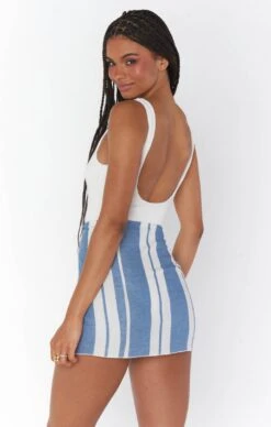 Show Me Your Mumu Leyla Sarong ~ Blue Stripe Linen -Show Me Your Mumu FSCM3 112 XB47 04