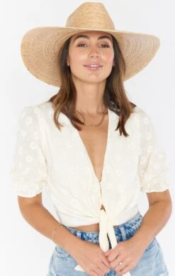 Show Me Your Mumu Lack Of Color Palma Wide Brim Hat ~ Natural -Show Me Your Mumu Finds Blake 6.166659