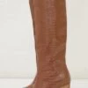 Show Me Your Mumu Billini Gabriel Tall Boot ~ Wood Croc-Natural