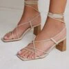 Show Me Your Mumu Billini Ilara Wrap Up Heel ~ Natural -Show Me Your Mumu ILARA BIRCHNATURALSTACK