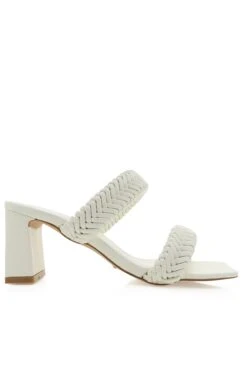 Show Me Your Mumu Billini Ilora Braided Heel ~ White -Show Me Your Mumu ILLORA WHITE 1