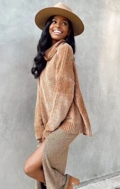 Show Me Your Mumu Fatima Turtleneck Sweater ~ Caramel Chenille -Show Me Your Mumu IMG 03432