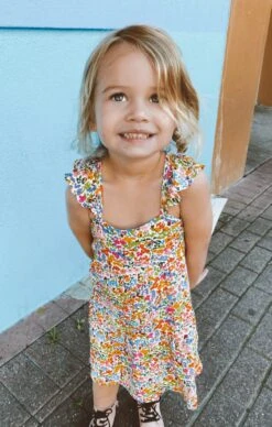 Show Me Your Mumu Dodd Ruffle Dress ~ Rainbow Fields