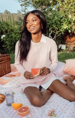 Show Me Your Mumu Anya Sweater ~ Blush Pink Knit