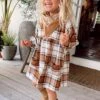 Show Me Your Mumu Iris Dress ~ Tan Plaid -Show Me Your Mumu IMG 1478