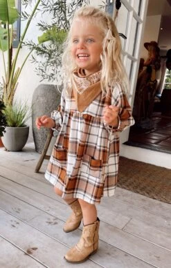 Show Me Your Mumu Iris Dress ~ Tan Plaid