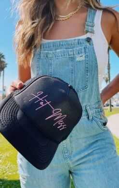 Show Me Your Mumu Hot Mess Trucker Hat ~ Black & Hot Pink -Show Me Your Mumu IMG 21512