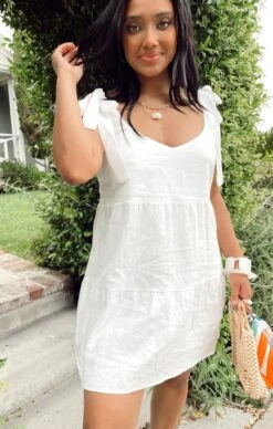 Show Me Your Mumu Emme Tie Dress ~ White Linen -Show Me Your Mumu IMG 2552