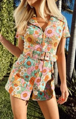 Show Me Your Mumu Outlaw Romper ~ Flower Market Denim