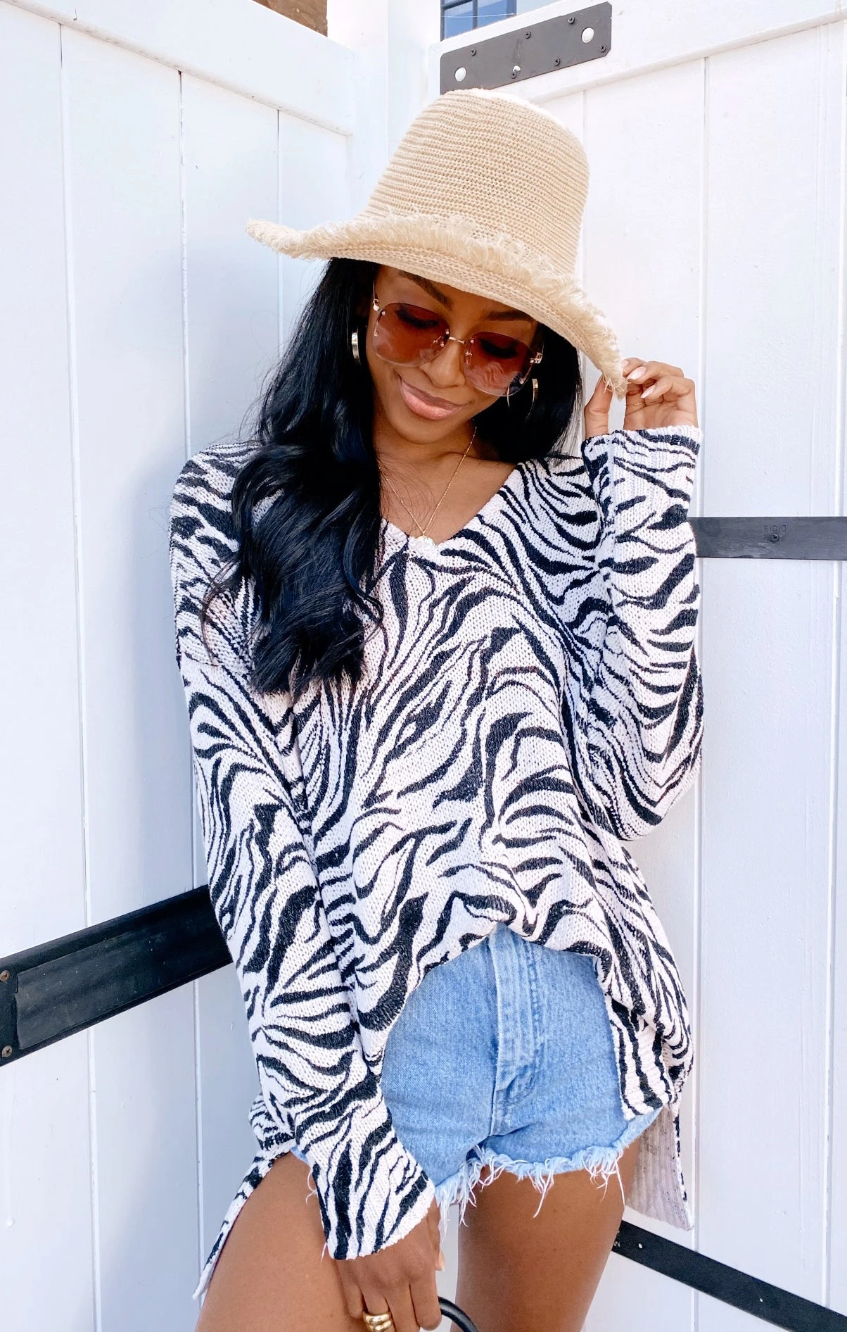 Show Me Your Mumu Hug Me Sweater ~ Coconut Zebra Knit 11 Show Me Your Mumu Hug Me Sweater ~ Coconut Zebra Knit - Image 9