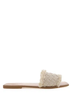 Show Me Your Mumu Billini Ishka Fringe Slides ~ Cream Woven -Show Me Your Mumu ISHKA CREAMWOVEN 1