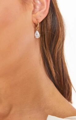 Show Me Your Mumu Vanessa Mooney Isabella Diamond Hoops ~ Gold