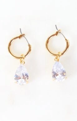Show Me Your Mumu Vanessa Mooney Isabella Diamond Hoops ~ Gold -Show Me Your Mumu IsabellaDiamondHoops Gold 04