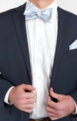 Show Me Your Mumu Josh Bow Tie ~ Steel Blue Solid