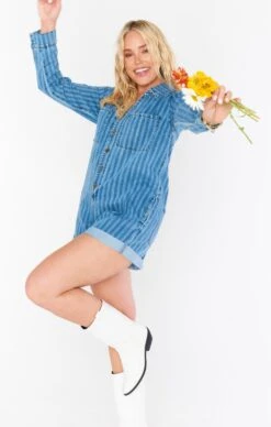 Show Me Your Mumu Tegan Jumper ~ Navy Indigo Stripe