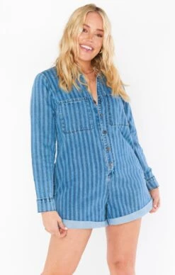 Show Me Your Mumu Tegan Jumper ~ Navy Indigo Stripe -Show Me Your Mumu MDF1 399 CS22 01 2