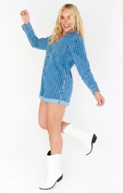 Show Me Your Mumu Tegan Jumper ~ Navy Indigo Stripe -Show Me Your Mumu MDF1 399 CS22 01 3