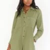 Show Me Your Mumu Tegan Jumper ~ Army Green -Show Me Your Mumu MDR0 482 AR72 01