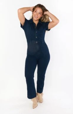 Show Me Your Mumu Cropped Everhart Jumpsuit ~ Thunder -Show Me Your Mumu MDS3 608 TH04 01
