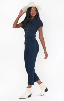 Show Me Your Mumu Cropped Everhart Jumpsuit ~ Thunder -Show Me Your Mumu MDS3 608 TH04 02
