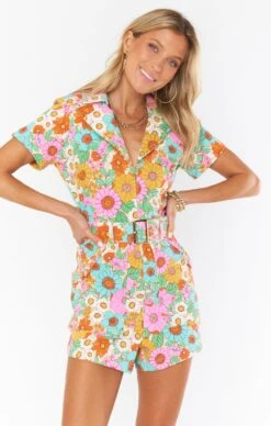 Show Me Your Mumu Outlaw Romper ~ Flower Market Denim -Show Me Your Mumu MDS3 643 FM12 02 02bbbcc9 e475 4760 84de 3c7073f72371