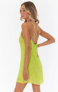 Show Me Your Mumu Suzanna Slip Dress ~ Lime Sequins -Show Me Your Mumu MF0 1292 LS24 01 4