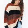 Show Me Your Mumu Jesse Sweater ~ Stayin Alive Stripe Chenille -Show Me Your Mumu MF0 4272 SA31 01