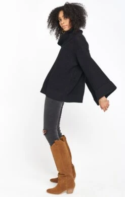 Show Me Your Mumu Hicks Sweater ~ Black Waffle Knit -Show Me Your Mumu MF0 4273 BW08 02