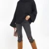 Show Me Your Mumu Hicks Sweater ~ Black Waffle Knit