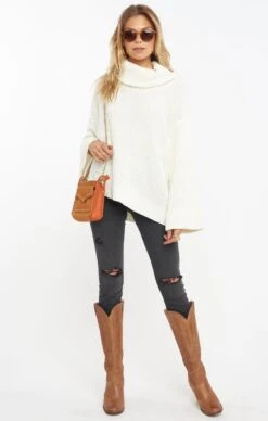 Show Me Your Mumu Hicks Sweater ~ Cream Waffle Knit -Show Me Your Mumu MF0 4273 CW03 01
