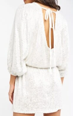 Show Me Your Mumu Genevieve Mini Dress ~ White Shine Sequins -Show Me Your Mumu MF0 940 WS11 03