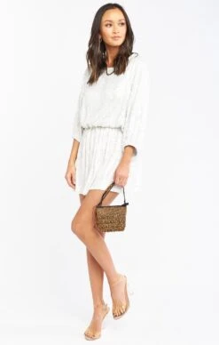 Show Me Your Mumu Genevieve Mini Dress ~ White Shine Sequins -Show Me Your Mumu MF0 940 WS11 04