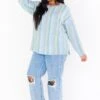 Show Me Your Mumu Atlas Sweater ~ True Blue Stripe