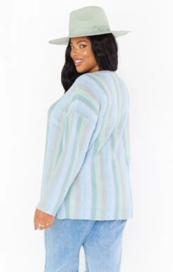 Show Me Your Mumu Atlas Sweater ~ True Blue Stripe -Show Me Your Mumu MF1 4702 TB72 01 3