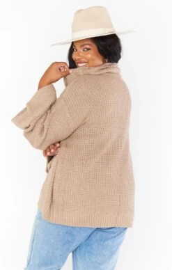 Show Me Your Mumu Hicks Sweater ~ Taupe Waffle Knit -Show Me Your Mumu MF1 4743 TK04 01 3