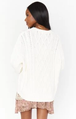 Show Me Your Mumu Day To Day Sweater ~ Cream Cable Knit -Show Me Your Mumu MF1 4744 CK16 03