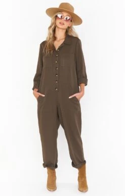 Show Me Your Mumu Fargo Jumpsuit ~ Olive -Show Me Your Mumu MF1 4832 DL51 04
