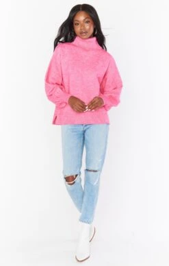 Show Me Your Mumu Chester Sweater ~ Hot Pink Knit