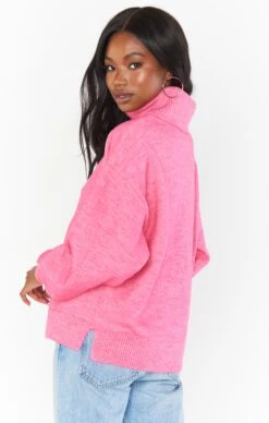 Show Me Your Mumu Chester Sweater ~ Hot Pink Knit -Show Me Your Mumu MF1 4945 HP20 01 3