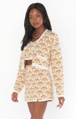Show Me Your Mumu Sharon Skirt ~ Honey Wallflower Knit -Show Me Your Mumu MF2 4769 HW06 03