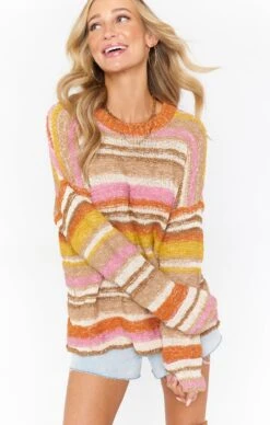 Show Me Your Mumu Sue Cuffed Sweater ~ Fall Stripe Knit