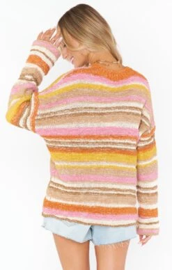 Show Me Your Mumu Sue Cuffed Sweater ~ Fall Stripe Knit -Show Me Your Mumu MF2 4936 FS09 01 5