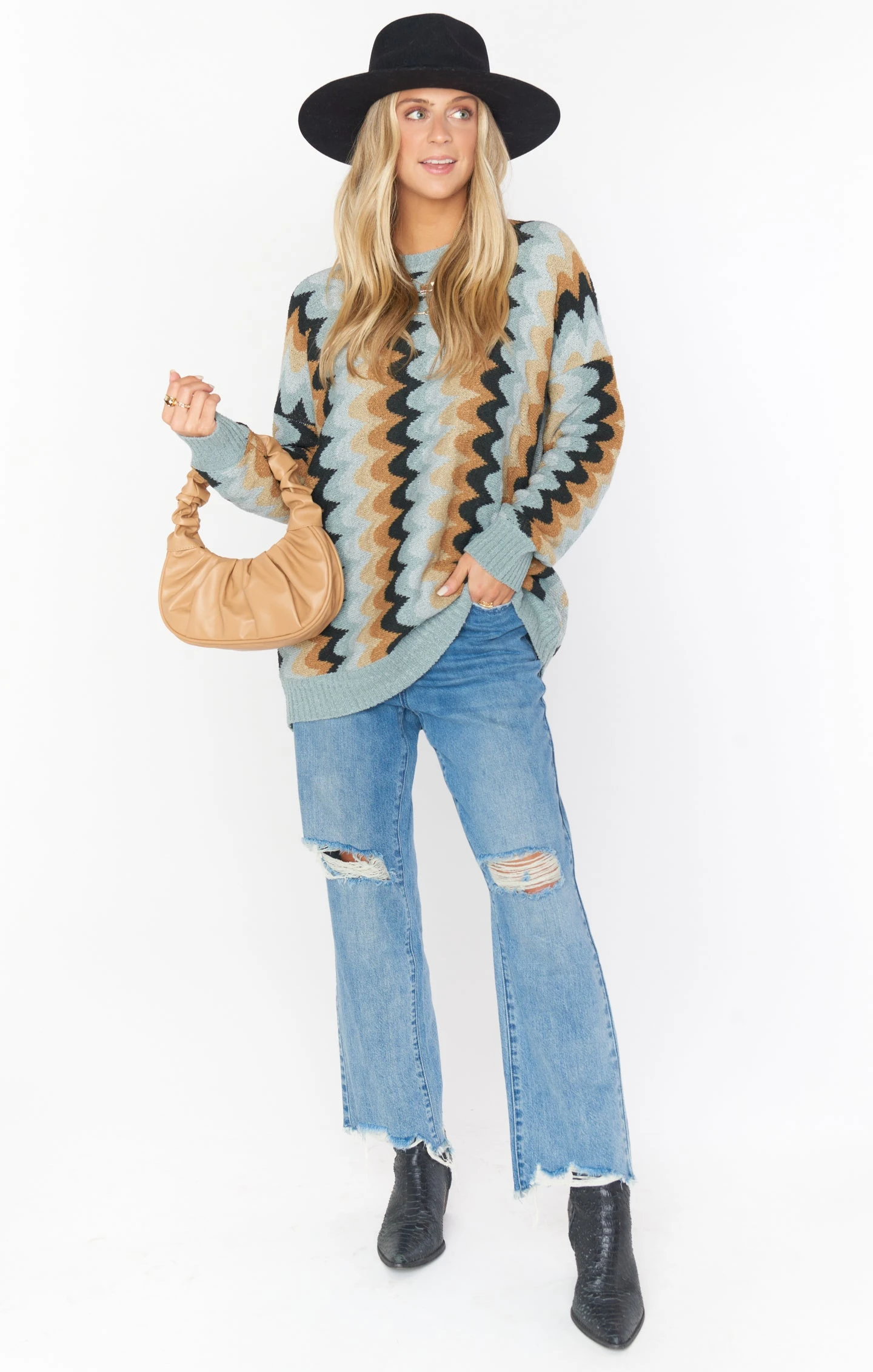 Show Me Your Mumu Comfy Sweater ~ Retro Wave Knit 4 Show Me Your Mumu Comfy Sweater ~ Retro Wave Knit - Image 2