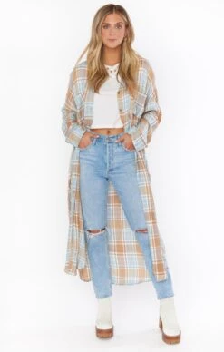 Show Me Your Mumu Leo Button Down Tunic ~ Georgetown Plaid -Show Me Your Mumu MF2 4998 GP57 02 d509c852 fba5 48ce bc57 799a27062d2a