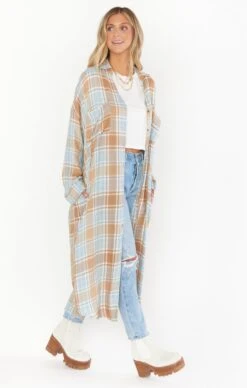 Show Me Your Mumu Leo Button Down Tunic ~ Georgetown Plaid -Show Me Your Mumu MF2 4998 GP57 03