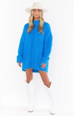Show Me Your Mumu Timmy Tunic Sweater ~ Bright Blue Knit -Show Me Your Mumu MF2 5161 BK47 02