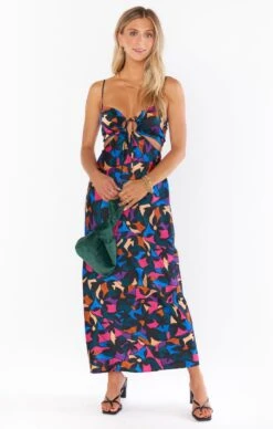 Show Me Your Mumu Codie Cut Out Dress ~ Mosaic Magic Luxe Satin