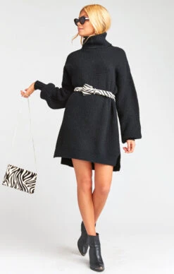 Show Me Your Mumu Chester Sweater Dress ~ Black Knit -Show Me Your Mumu MF9 1283 BK09 01